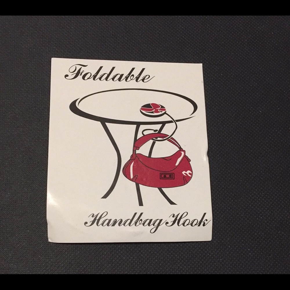 Crown Foldable Handbag Hook - Red - image 2
